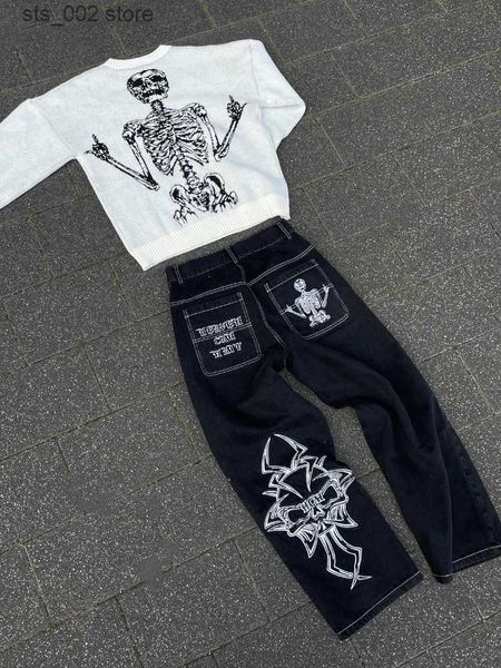men's jeans y2k jeans harajuku hip hop vintage skull embroidery graphic ripped baggy jeans men women new gothic wide feet trouser stree, Blue
men's jeans y2k jeans harajuku hip hop vintage skull embroidery graphic ripped baggy jeans men women new gothic wide feet trouser stree, Blue