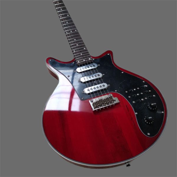 signature brian may, special vintage cherry red 6-string electric guitar, truck and black switch bm01
signature brian may, special vintage cherry red 6-string electric guitar, truck and black switch bm01