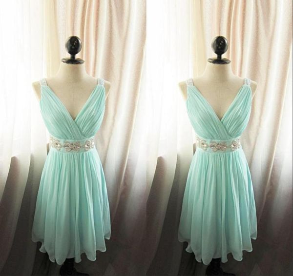 amazing pleated vneck aline short bridesmaid dress with crystal sash bridal party gowns chiffon mint maid of honor dress custom 8571644, White;pink
amazing pleated vneck aline short bridesmaid dress with crystal sash bridal party gowns chiffon mint maid of honor dress custom 8571644, White;pink