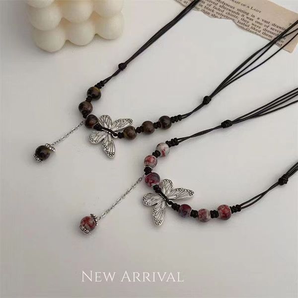 unique girls' butterfly necklace small ancient style long sweater chain woven collarbone chain tide, Silver
unique girls' butterfly necklace small ancient style long sweater chain woven collarbone chain tide, Silver