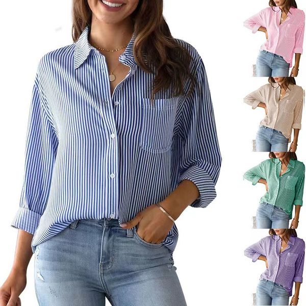 women's tshirt designer womens t shirt stripe pattern cottona new autumn collectionstriped cardigan loose casual long-sleeved shirt wom, White
women's tshirt designer womens t shirt stripe pattern cottona new autumn collectionstriped cardigan loose casual long-sleeved shirt wom, White