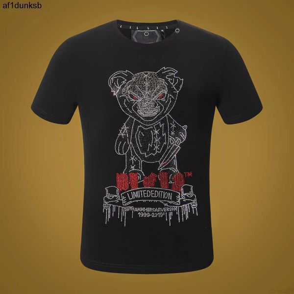 party philipps style plein-brand beach t-shirt black skulls bear short-sleeved summer tees mens pp pattern killer teddy t-shirt, White;black
party philipps style plein-brand beach t-shirt black skulls bear short-sleeved summer tees mens pp pattern killer teddy t-shirt, White;black