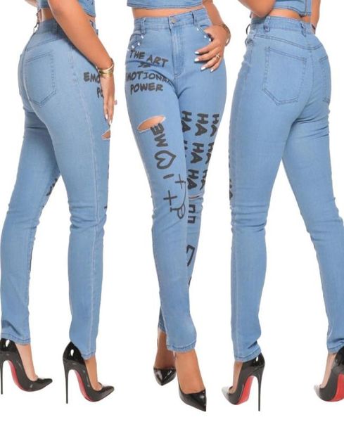 women highwaisted casual jeans fashion washed holes hollow out letter printing skinny jeans ladies denim trousers pencil pants7358794, Blue
women highwaisted casual jeans fashion washed holes hollow out letter printing skinny jeans ladies denim trousers pencil pants7358794, Blue