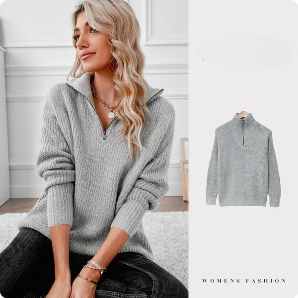 women's sweaters turtleneck sweater women's premium 2023 fw new zip half open knitted sweater, White;black
women's sweaters turtleneck sweater women's premium 2023 fw new zip half open knitted sweater, White;black
