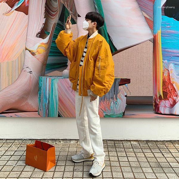 men's jackets 2023 spring autumn pockets bomber male baseball uniform loose coats men long sleeve casual outerwear, Black;brown
men's jackets 2023 spring autumn pockets bomber male baseball uniform loose coats men long sleeve casual outerwear, Black;brown