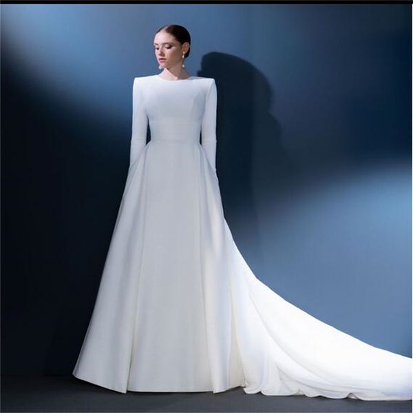 natural ivory vintage elegane wedding dresses full sleeve o neck a-line satin party court train saudi arabia bridal gown 2023 new arrival, White
natural ivory vintage elegane wedding dresses full sleeve o neck a-line satin party court train saudi arabia bridal gown 2023 new arrival, White