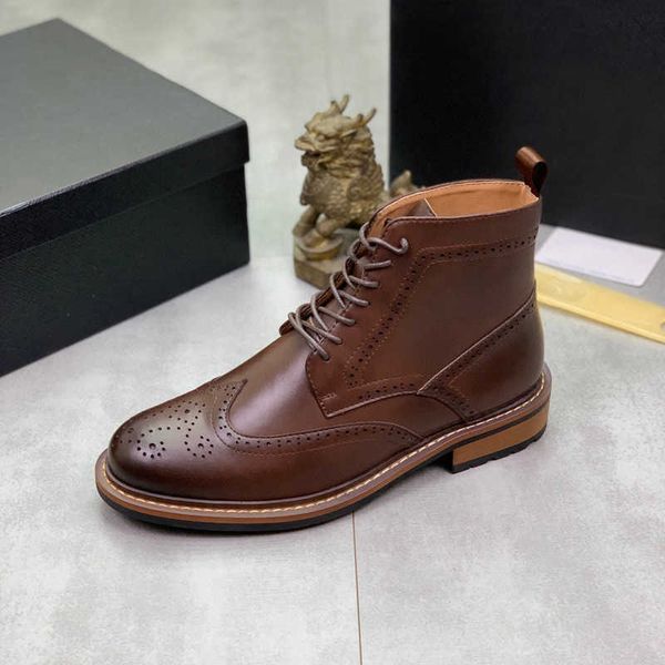 boots high grade men's casual medium leather martin boots cowhide lace up on the layer breathable and comfortable viscose shoes, Black
boots high grade men's casual medium leather martin boots cowhide lace up on the layer breathable and comfortable viscose shoes, Black