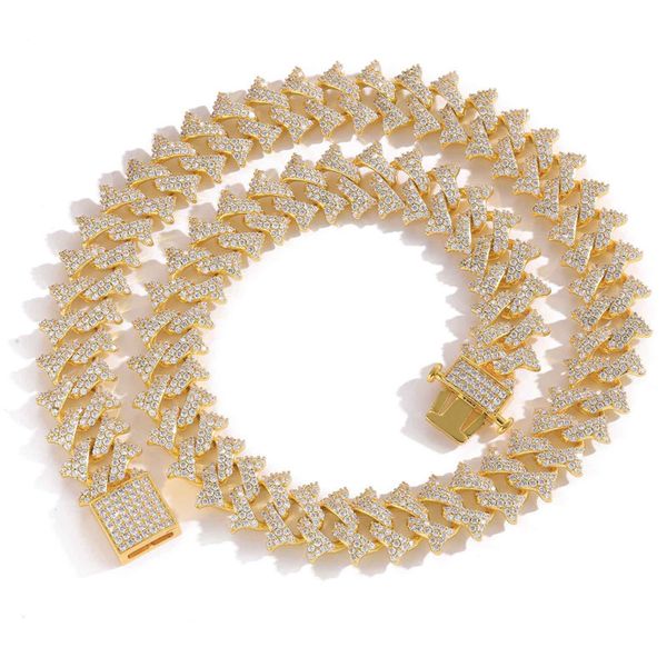 18mm spiked thorn cuban chain spring buckle gold silver plated diamond cuban necklace hip hop men's zircon necklace
18mm spiked thorn cuban chain spring buckle gold silver plated diamond cuban necklace hip hop men's zircon necklace