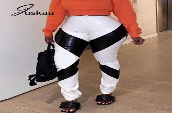 women039s pants capris joskaa white faux pu leather zipper button women mid waist patchwork casual straight trousers fall 2025948838, Black;white
women039s pants capris joskaa white faux pu leather zipper button women mid waist patchwork casual straight trousers fall 2025948838, Black;white