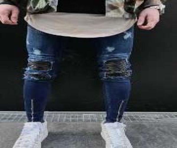 new mens skinny jeans casual slim biker jeans denim knee hole hiphop ripped pants washed 783796, Blue
new mens skinny jeans casual slim biker jeans denim knee hole hiphop ripped pants washed 783796, Blue