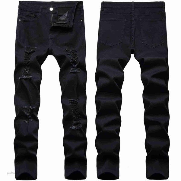 mens jeans retro black pants stretch hole ripped slim fit fashion casual denim trousers, Blue
mens jeans retro black pants stretch hole ripped slim fit fashion casual denim trousers, Blue