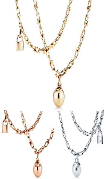 fashion luxury necklace hardwear jewelry designer lock ball pendant horseshoe necklaces for women party rose gold platinum long ch1516528, Silver
fashion luxury necklace hardwear jewelry designer lock ball pendant horseshoe necklaces for women party rose gold platinum long ch1516528, Silver