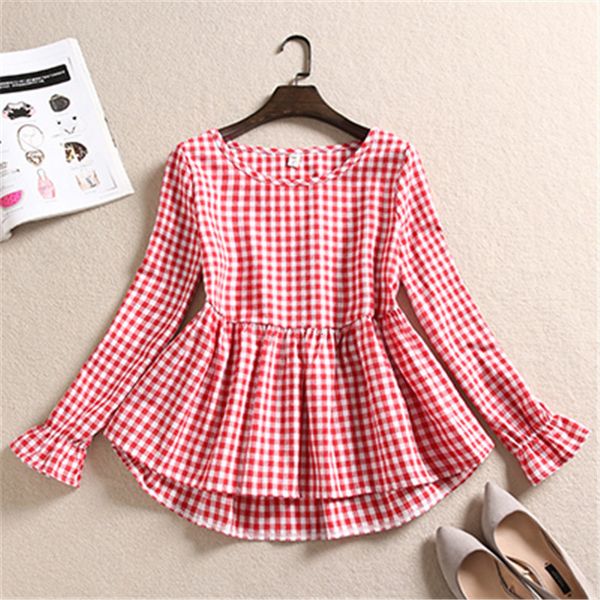 womens blouses shirts spring autumn women cotton linen blouse casual loose ruffles plaid female long sleeve bottom blusas ab1606 230726, White
womens blouses shirts spring autumn women cotton linen blouse casual loose ruffles plaid female long sleeve bottom blusas ab1606 230726, White