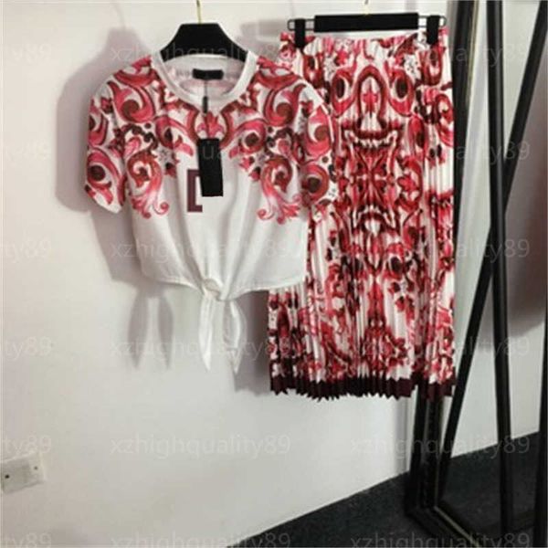 women two piece fashion womens t-shirt pleated skirt set vintage floral print tie knot waist design short tshirt high waisted long skirt des, White
women two piece fashion womens t-shirt pleated skirt set vintage floral print tie knot waist design short tshirt high waisted long skirt des, White