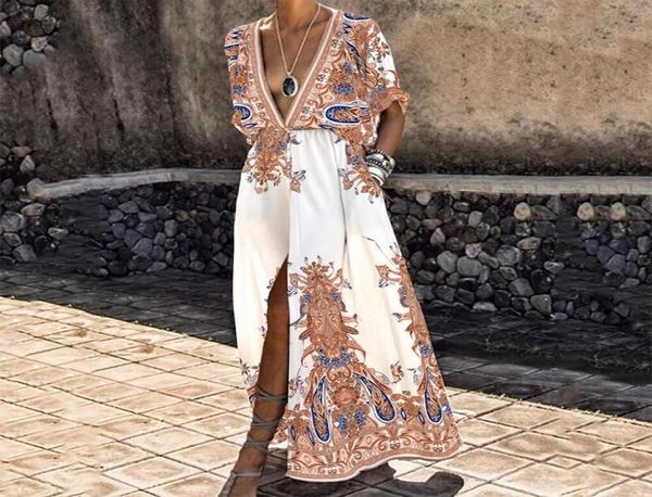 casual dresses vintage pattern printed boho long dress women deep v neck split maxi summer short sleeve pocket beach vestido6109980, Black;gray
casual dresses vintage pattern printed boho long dress women deep v neck split maxi summer short sleeve pocket beach vestido6109980, Black;gray