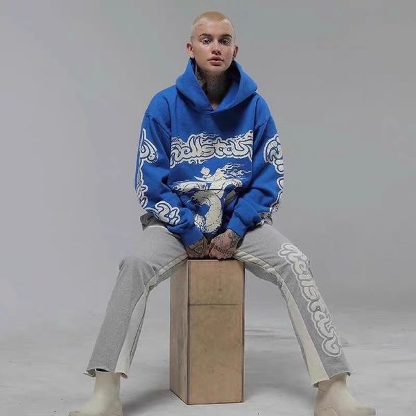men's tracksuits hellstar 2023ss blue wash heavy industry splicing casual hoodie pants 230727, Gray
men's tracksuits hellstar 2023ss blue wash heavy industry splicing casual hoodie pants 230727, Gray