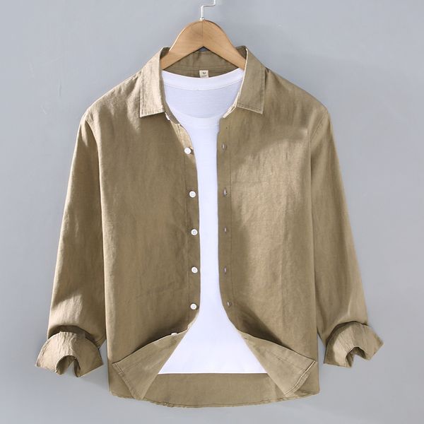 mens casual shirts pure linen shirt spring and summer lapel oversized loose versatile clothing trend 230726, White;black
mens casual shirts pure linen shirt spring and summer lapel oversized loose versatile clothing trend 230726, White;black