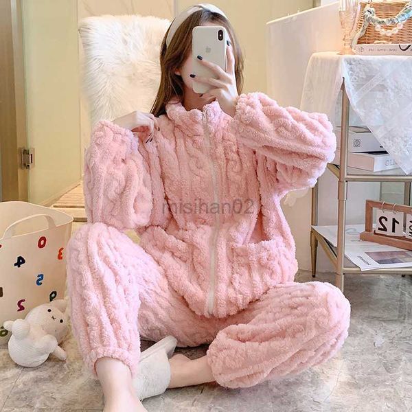 women's sleep lounge autumn winter zipper pajamas set women loungewear warm sleepwear home suits homewear ladies flannel plush lounge s
women's sleep lounge autumn winter zipper pajamas set women loungewear warm sleepwear home suits homewear ladies flannel plush lounge s