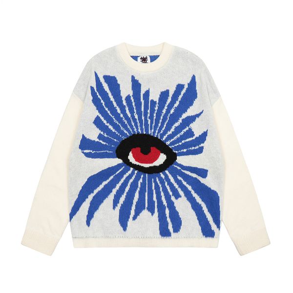 men's sweaters blue eye of truth print pullover autumn sweater y2k baggy moletons masculinos sueter o neck ropa hombre knitted clothes, White;black
men's sweaters blue eye of truth print pullover autumn sweater y2k baggy moletons masculinos sueter o neck ropa hombre knitted clothes, White;black