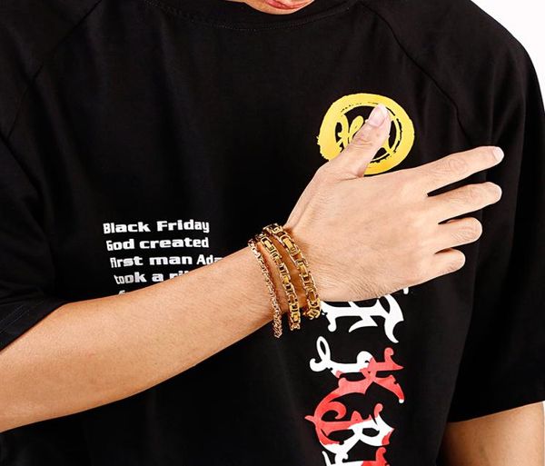 kb106710z stainless steel gold square box link chain byzantine chain bracelet women mens bangle jewelry 8 inch 4mm6mm8mm9540661, Black
kb106710z stainless steel gold square box link chain byzantine chain bracelet women mens bangle jewelry 8 inch 4mm6mm8mm9540661, Black