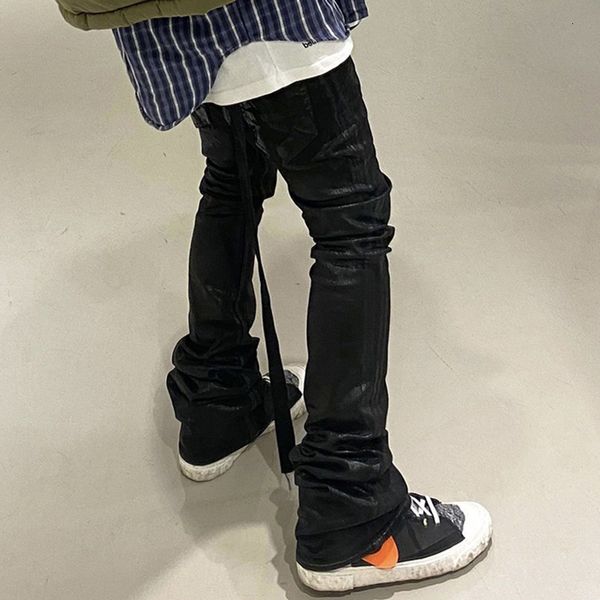 men's jeans y2k streetwear ro style ribbon micro flare jeans for men straight solid color baggy casual denim trousers loose cargos 2307, Blue
men's jeans y2k streetwear ro style ribbon micro flare jeans for men straight solid color baggy casual denim trousers loose cargos 2307, Blue