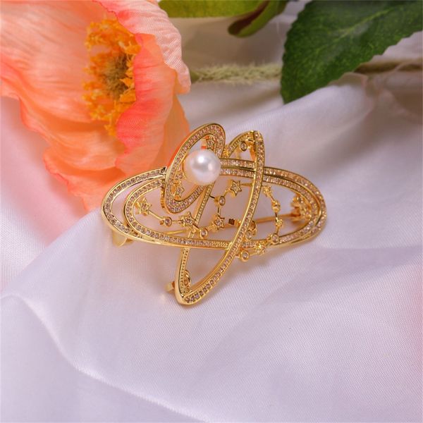 pins brooches diy accessories copper plated gold inlaid with zircon pearl universe brooch empty support 230727, Gray
pins brooches diy accessories copper plated gold inlaid with zircon pearl universe brooch empty support 230727, Gray