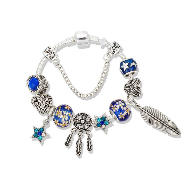 2023 new arrival fashion charm pendant bracelet for pandora platinum heart diy blue bead feather pendant lady bracelet with original box for, Golden;silver
2023 new arrival fashion charm pendant bracelet for pandora platinum heart diy blue bead feather pendant lady bracelet with original box for, Golden;silver