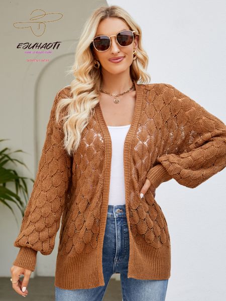 women's knits tees cardigan for women 2023 in loose lazy style mid length version knit sweater coat female fashion hollow out knitwears, White
women's knits tees cardigan for women 2023 in loose lazy style mid length version knit sweater coat female fashion hollow out knitwears, White