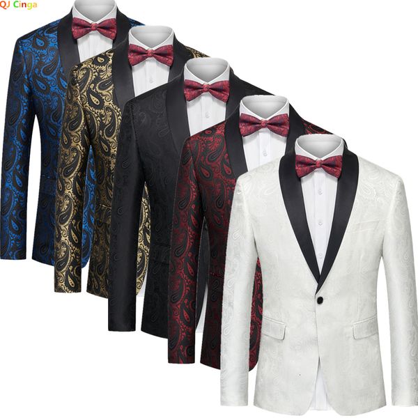mens suits blazers jacquard fabric suit jacket wedding party dress coat single button black lapel red blue white plus size m5xl 6xl 230726, White;black
mens suits blazers jacquard fabric suit jacket wedding party dress coat single button black lapel red blue white plus size m5xl 6xl 230726, White;black