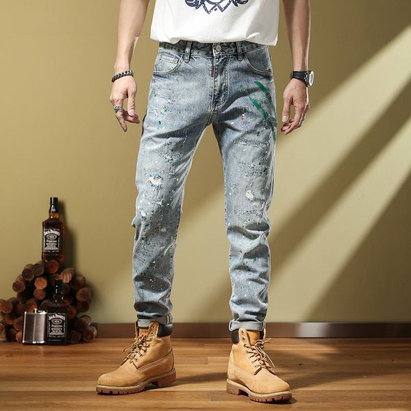 designer jeans mens denim embroidery pants fashion holes trouser us size 28-40 hip hop distressed zipper trousers for male sell #06, Blue
designer jeans mens denim embroidery pants fashion holes trouser us size 28-40 hip hop distressed zipper trousers for male sell #06, Blue