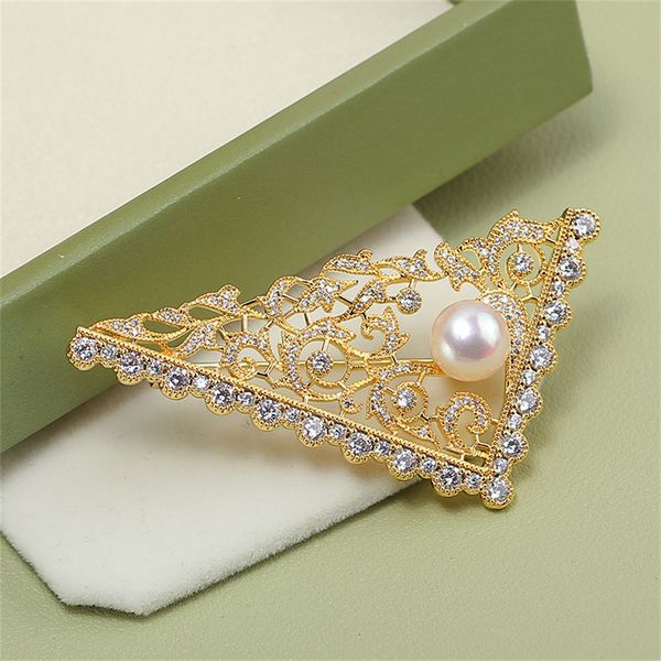 pins brooches diy accessories exquisite geometric brooch women's thick goldplated inlaid zircon pearl hollowed out chest flower holder, Gray
pins brooches diy accessories exquisite geometric brooch women's thick goldplated inlaid zircon pearl hollowed out chest flower holder, Gray