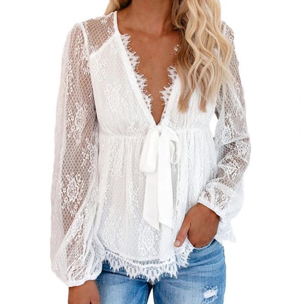 womens blouses shirts bowknot embroidery stitching long sleeve fashion women lace autumn slim vneck casual shirt 230726, White
womens blouses shirts bowknot embroidery stitching long sleeve fashion women lace autumn slim vneck casual shirt 230726, White