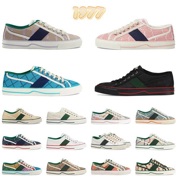new tennis designers 1977 sneaker luxurys shoe beige blue washed jacquard denim women shoes ace rubber sole embroidered vintage casual sneak, Black
new tennis designers 1977 sneaker luxurys shoe beige blue washed jacquard denim women shoes ace rubber sole embroidered vintage casual sneak, Black