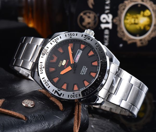 brand seikx five ioom series mens watch 44mm dial steel belt calendar week multifunction luminous designer movement luxury watches montre, Slivery;black
brand seikx five ioom series mens watch 44mm dial steel belt calendar week multifunction luminous designer movement luxury watches montre, Slivery;black