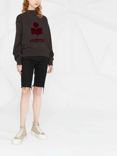 isabel marant lu women hoodie designer pullover sweatshirt flocking print half high collar long sleeve loose terry sweater for fashion hoodi, Black
isabel marant lu women hoodie designer pullover sweatshirt flocking print half high collar long sleeve loose terry sweater for fashion hoodi, Black
