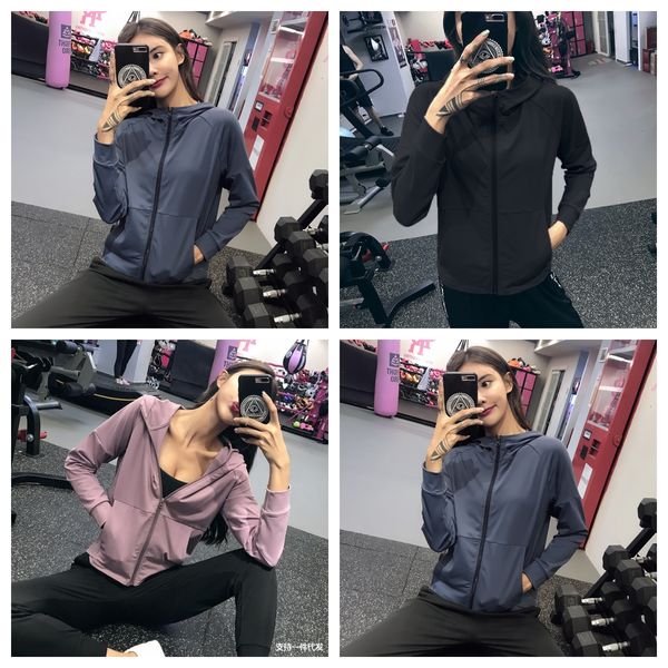 autumn/winter hooded zipper sports coat women's loose large quick dried yoga running training fitness suit long sleeve, White;red
autumn/winter hooded zipper sports coat women's loose large quick dried yoga running training fitness suit long sleeve, White;red