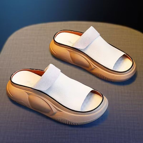 leather slippers summer fashion to wear all the thick soles comfortable non-slip shopping casual sandals, Black
leather slippers summer fashion to wear all the thick soles comfortable non-slip shopping casual sandals, Black