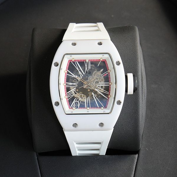 mens skeleton luxury watch white ceramic case richa milles automatic mechanical eta watch sapphire glass hollow out wristwatches full functi, Slivery;brown
mens skeleton luxury watch white ceramic case richa milles automatic mechanical eta watch sapphire glass hollow out wristwatches full functi, Slivery;brown