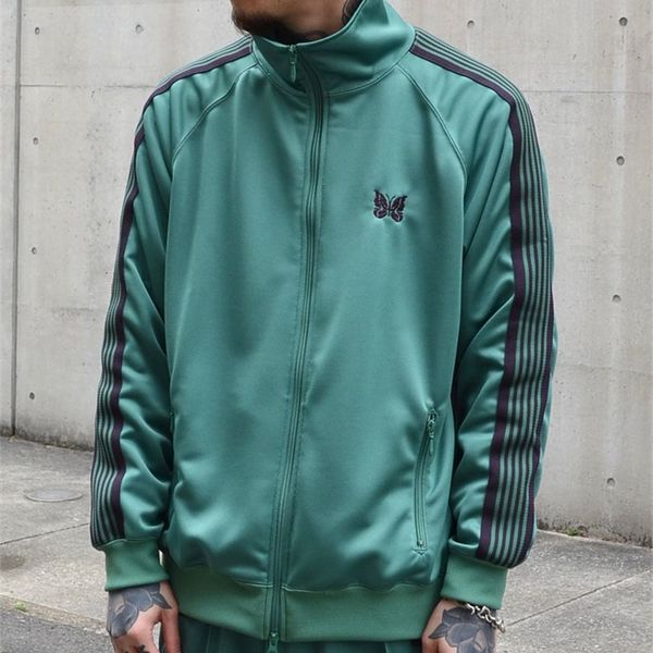 men's jackets purple stripe needles green jacket men women coats butterfly embroidery awge outerwear 230726, Black;brown
men's jackets purple stripe needles green jacket men women coats butterfly embroidery awge outerwear 230726, Black;brown