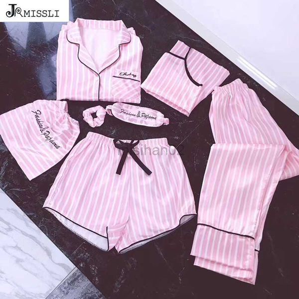 women's sleep lounge jrmissli pyjamas women 7 pieces pink pajamas sets satin silk lingerie home wear sleepwear pyjamas set pijama woman
women's sleep lounge jrmissli pyjamas women 7 pieces pink pajamas sets satin silk lingerie home wear sleepwear pyjamas set pijama woman