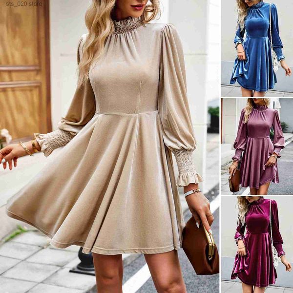 basic casual dresses velvet dress 2023 autumn/winter elegant short dress t230727, Black;gray
basic casual dresses velvet dress 2023 autumn/winter elegant short dress t230727, Black;gray