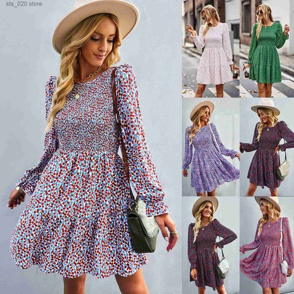 basic casual dresses round neck floral dress 2022 winter long sleeved versatile a-line skirt t230727, Black;gray
basic casual dresses round neck floral dress 2022 winter long sleeved versatile a-line skirt t230727, Black;gray