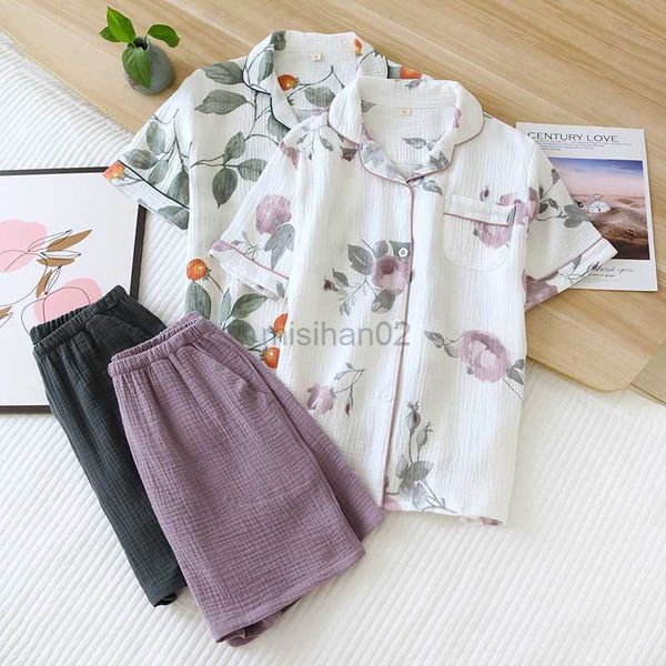 women's sleep lounge summer new cotton crepe ladies pajamas short-sleeved shorts two-piece simple fresh and cute homewear pajama set wo
women's sleep lounge summer new cotton crepe ladies pajamas short-sleeved shorts two-piece simple fresh and cute homewear pajama set wo
