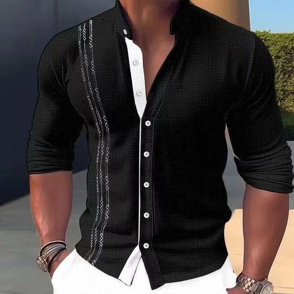 mens casual shirts linen blouse long sleeve buttons spring summer patchwork color comfortable loose holiday male tees 230726, White;black
mens casual shirts linen blouse long sleeve buttons spring summer patchwork color comfortable loose holiday male tees 230726, White;black