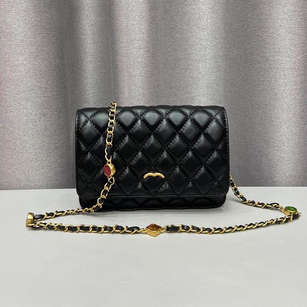 metal chain woc women flap shoulder bag leather quilted diamond lattice card holder crossbody designer bag classic clutch gold hardware coin
metal chain woc women flap shoulder bag leather quilted diamond lattice card holder crossbody designer bag classic clutch gold hardware coin