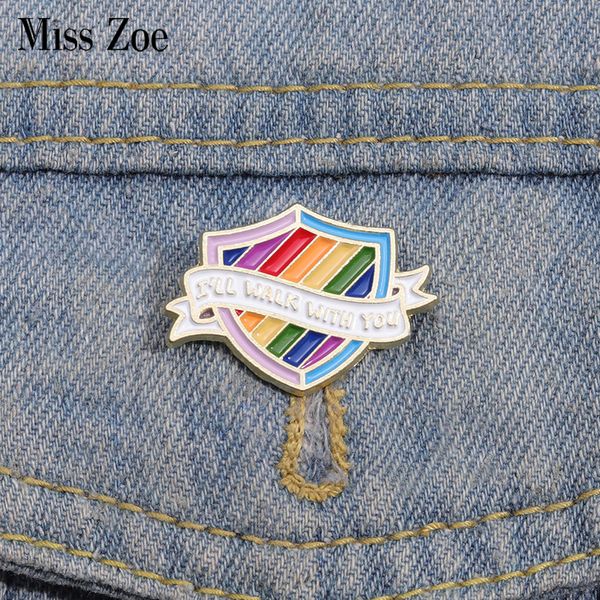 i'll walk with you enamel pins custom lgbtq shield rainbow brooches lapel badges funny jewelry gift for lover friends, Gray
i'll walk with you enamel pins custom lgbtq shield rainbow brooches lapel badges funny jewelry gift for lover friends, Gray