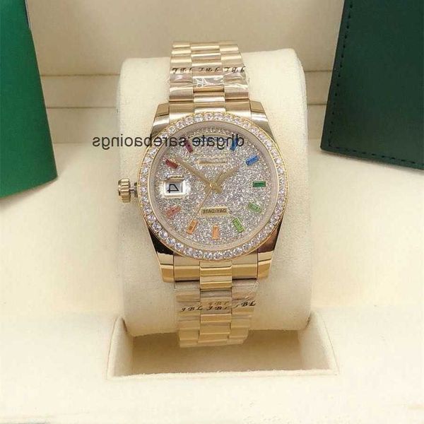 luxury designer classic fashion automatic watch inlaid with colored diamond size 36mm sapphire glass a ladies' favorite christmas gift, Slivery;golden
luxury designer classic fashion automatic watch inlaid with colored diamond size 36mm sapphire glass a ladies' favorite christmas gift, Slivery;golden
