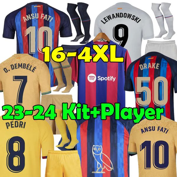 23 24 lewandowski 4th soccer jerseys 4xl barcelonas supercup pedri ansu fati o. dembele r. araujo gavi 6 raphinha football shirt men player, Black;yellow
23 24 lewandowski 4th soccer jerseys 4xl barcelonas supercup pedri ansu fati o. dembele r. araujo gavi 6 raphinha football shirt men player, Black;yellow