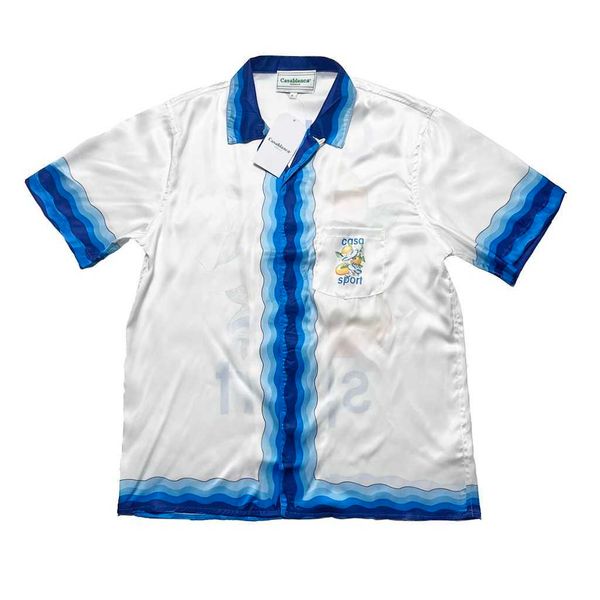 new casablanca button up shirt style shirt orange sneakers loose fitting men's and women's versatile fashion brand short sleeved s, White;black
new casablanca button up shirt style shirt orange sneakers loose fitting men's and women's versatile fashion brand short sleeved s, White;black