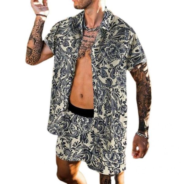 men fashion turndown collar buttons shirt shorts set beach outfit for vacation men039s tracksuits3177882, Gray
men fashion turndown collar buttons shirt shorts set beach outfit for vacation men039s tracksuits3177882, Gray